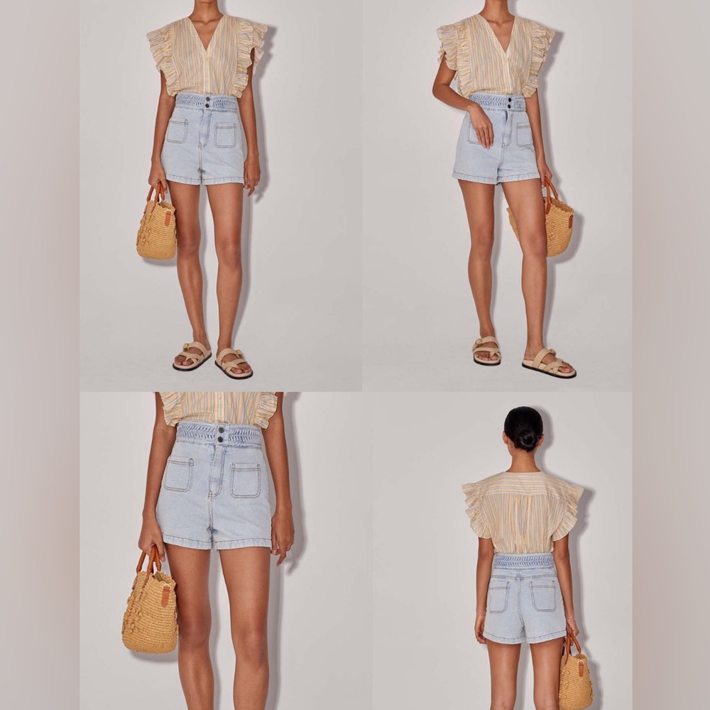 MAGALI PASCAL
BIRKIN SHORTS - LIGHT BLUE